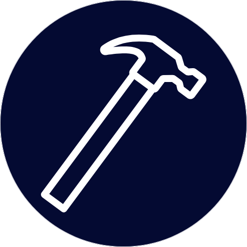 Hammer Circle Icon Hammer Circle Icon