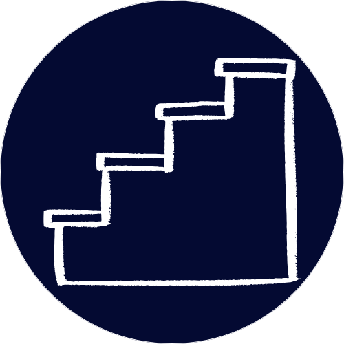 Stairs Circle Icon Stairs Circle Icon