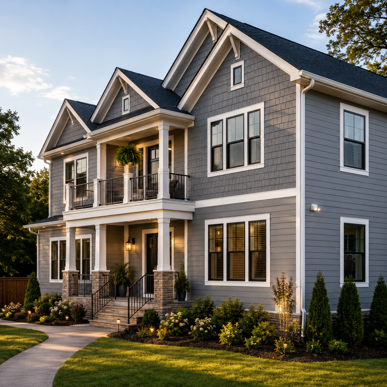Exterior Remodeling Modern Suburban House