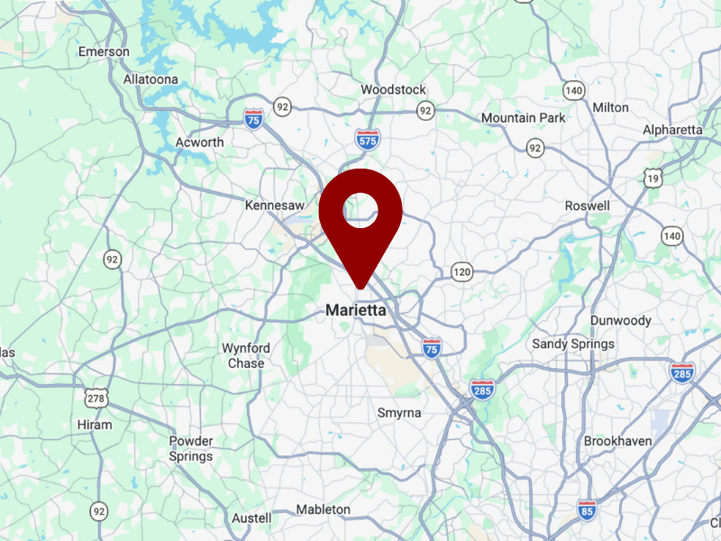 Map of Marietta, GA